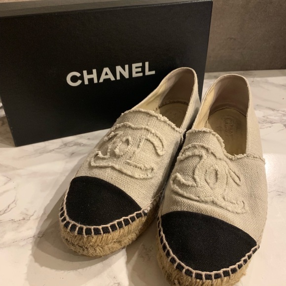 chanel espadrilles canvas
